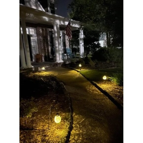 4 Pack Solar Lanterns w/ Shepherd Hooks Hanging Solar Lights Color Changing - Picture 3 of 7